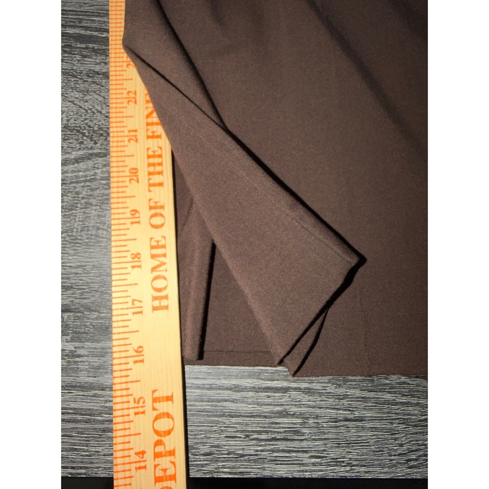 Nine & Co by‎ Nine West Womens 16 Brown Cropped Pants Button Hem Stretch - Picture 5 of 5